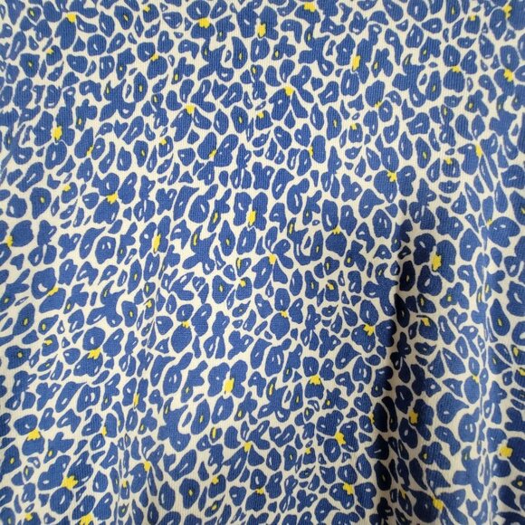 J. McLaughlin Womens Crew Neck Lenny Sweater Small Blue Floral Pullover Stretch - Picture 4 of 8